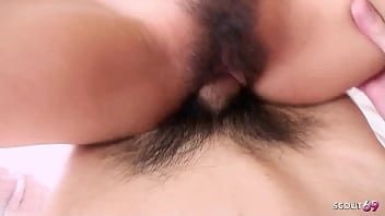 Japanese teen 18 with perfect natural bouncing boobs in uniform at full uncensored jav creampie casting fuck