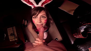 Sexy magical bunny girl hookup service huge cock hard fuck pulls off condom creampie