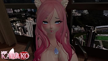 I bounce and beg for more of your cum catgirl gets covered in cum