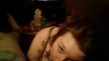 Cock sucking amateur trying her best