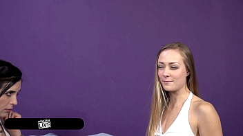 Blonde babe sadie blair cums hard & squirts all over in threesome