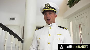 Stepbae fucks her new military stepfather