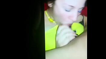 Blonde whore on cock