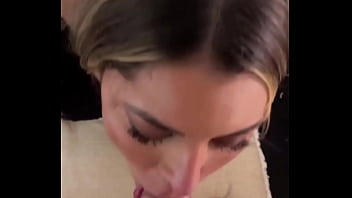 Petite blonde latina natural tits shake in pov sloppy blowjob rimming and cum in her mouth mpbng