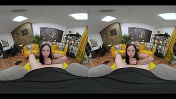 Sexy bbw big tits chubby brunette goes feral for cock naughty girl titjob & cowgirl riding vr porn