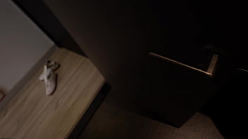 Slutty cute girl seduced stranger at the resort while her bf was at home