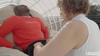 Sex & bj's in the balcony milf sara jay rides freaky t's bbc