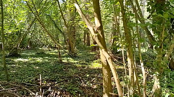 Wild escape in the brittany woods outdoor sex in nature