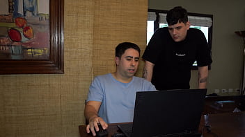 My friend drilled my wife's pussy while i was working next to them