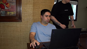 My friend drilled my wife's pussy while i was working next to them