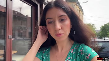 Hottie lost the game and had to walk with cum on her face cumwalk