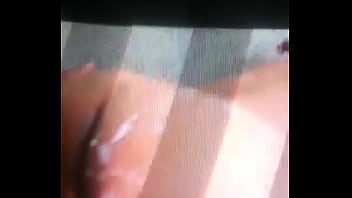 Warm cum top of her ass