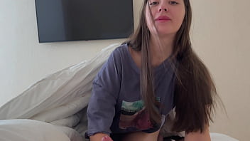 Big ass step sister fuck me reverse cowgirl and do blowjob until cum in mouth