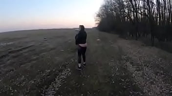 Blow job in the woods with my husband friend down jacket fetish 249i received a new down jacket from my husband so i wa