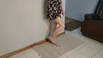 Foot fetish fucking doggy style pussy creampie