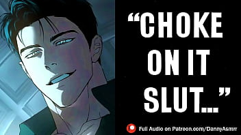 Boss makes you beg for more in his office