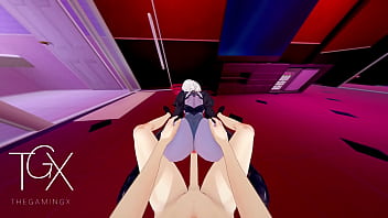 Anime hentai game gaming 2b sexy robot android girl hardcore sex in all positions and deep throat