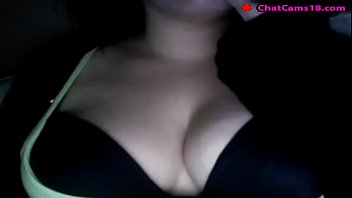 Girl from brazil playing with her boobs on cam
