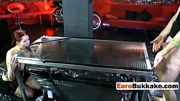 Chubby hottie is bathing in cum and piss tonight