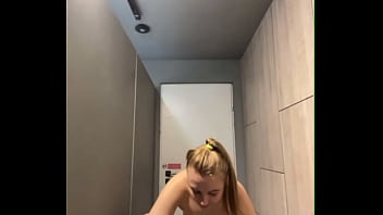 Deep throat in the gym