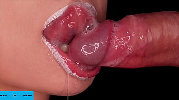 Sloppy blowjob with cum play cum two times in my mouth asmr close up
