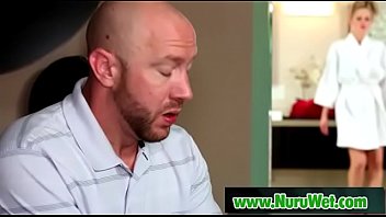 Hot asian masseuse gives pleasure in nuru massage 18