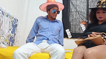 Nymphomaniac witch fucks everyone who visits her halloween sex