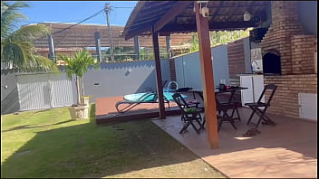 Três novinhas dando para os jogadores do flamengo na mansão em búzios