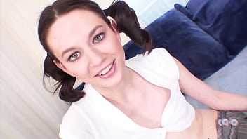 Andrea anderson cute petite girl gets fucked and facialed by big cock