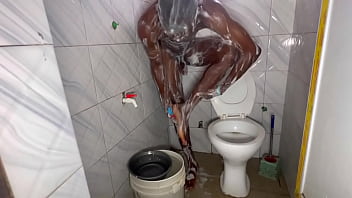 Shower time with a big cock