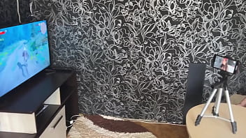 My girlfriend likes gaming but also likes doing blowjob and feeling my cock ride in her tight asshole