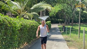 A farmer helps a milf and she milks him in return