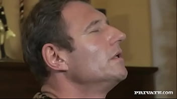 Police woman natali talks to a man before sucking and fucking him