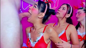 Mygod rough throat fucking of these girls dressed in christmas