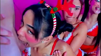 Mygod rough throat fucking of these girls dressed in christmas