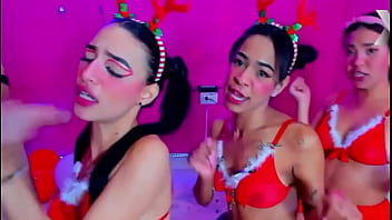 Mygod rough throat fucking of these girls dressed in christmas
