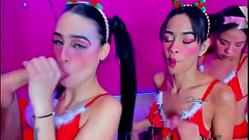 Mygod rough throat fucking of these girls dressed in christmas