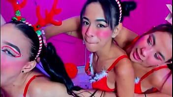 Mygod rough throat fucking of these girls dressed in christmas