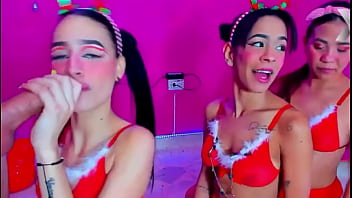 Mygod rough throat fucking of these girls dressed in christmas