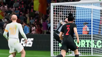 Gaulao mostrando como colocar a mão na bola com vontade