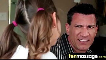 Sexy teen babe sucks and fucks at the massage table 5