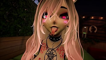 Vrchat succubus pleasures herself in vr