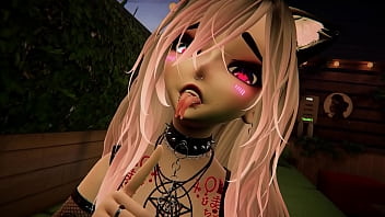 Vrchat succubus pleasures herself in vr