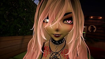 Vrchat succubus pleasures herself in vr