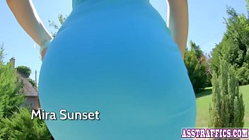 Vibrator play during anal for redhead babe mira sunset