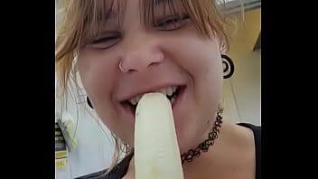 Kat Easily Swallows 10 Inch Banana thumbnail