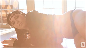 Dancing girl shows off her moves in a black thong