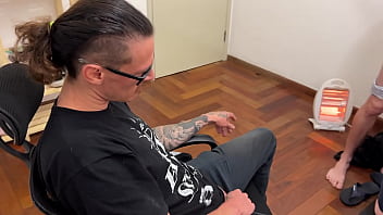 Full my boyfriend's friend filled my pussy with cum and he saw