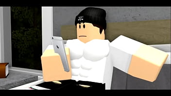 Blonde robloxian girl has sex with dark brunet robloxian boy