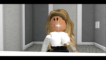 Blonde robloxian girl has sex with dark brunet robloxian boy
